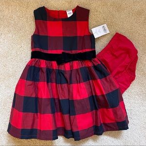 Carters Baby Girl’s Red/Black Buffalo Plaid Dress - 18 months NWT